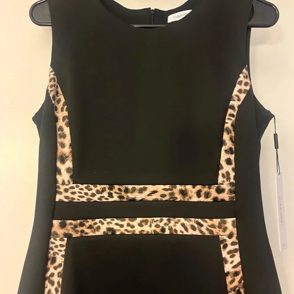Calvin Klein Leopard And Black Dress - Picture 3 of 6